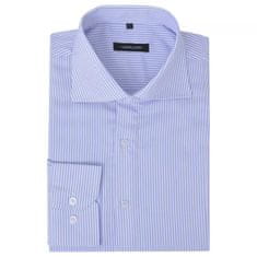 Greatstore Pánská business košile bílá/světle modrá proužek vel. XXL