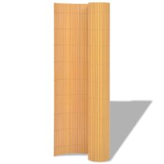 Greatstore Oboustranný zahradní plot PVC 90 x 300 cm žlutý