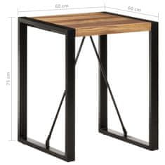 Greatstore Jídelní stůl 60 x 60 x 75 cm masivní akácie sheeshamový povrch