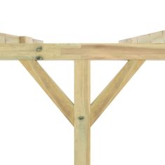 Greatstore Zahradní pergola ke zdi 3 x 3 x 2,1 cm dřevo