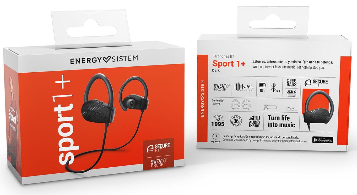 Energy Sistem Earphones Bluetooth Sport 1 MALL.CZ