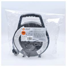 Solight  Prodlužovací kabel na bubnu - 4 zásuvky, 10m, 3 x 1mm, IP20, černý