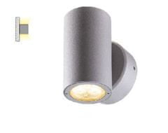 ACA Lightning  LED venkovní nástěnné svítidlo COMPASS 6W/230V/3000K/368Lm/2x24°/IP54, šedé