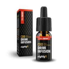 Eighty8 Energy - vodou řditelné fullspectrum 5% CBD kapky s extraktem ze zeleného čaje a zázvoru. 