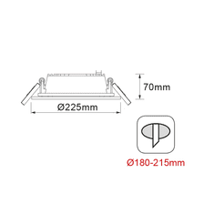 ACA Lightning  COB LED bodovka PARO 40W/230V/4000K/3400Lm/IP20/90°, kruhová bílá