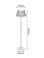 ACA Lightning  Zahradní LED svítidlo VIANA 10W/230V/3000K/400Lm/130°/IP54/620mm, tmavě šedé