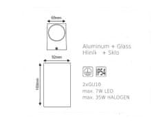 ACA Lightning  Zahradní nástěnné svítidlo VITA max. 35W/2xGU10/230V/IP54, zlato černé