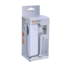 Solight  Přídavná zásuvka pro GSM zásuvku 230V/16A, bílá