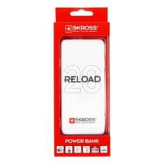 Skross  Powerbank Reload 20, 20000mAh, 2x 2A výstup, microUSB kabel, bílý