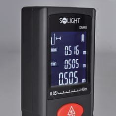 Solight  Laserový měřič vzdálenosti, 0,05 - 40m, vodováha