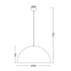 ACA  Závěsné stropní svítidlo MELINA max. 60W/E27/230V/IP20, tmavě hnědé