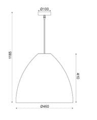 ACA  Závěsné svítidlo OIA max. 40W/E27/230V/IP20, tmavé dřevo, průměr 46 cm