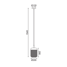 ACA  Závěsné svítidlo PAROT max. 60W/E27/230V/IP20