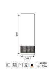 ACA  Stropní svítidlo MEGATRON2 max. 35W/GU10/230V/IP20