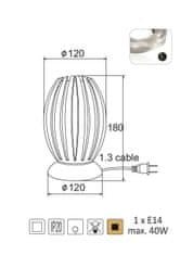 ACA  Stolní lampička HOMO max. 40W/E14/230V/IP20