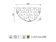 ACA  Nástěnné svítidlo SCILLA max. 60W/230V/E27/IP20