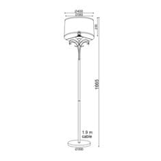 ACA  Stojací lampa POIROT max. 60W/E27/230V/IP20