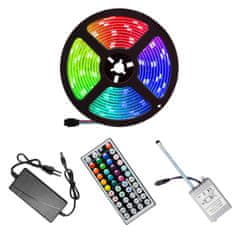 Aga RGB LED pásek 5 m SMD5050 - 60LED/m + ovladač + zdroj