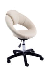 balanční fitness židle pro aktivní sezení, k ovládání PC jako herní židle, pratelný potah béžová