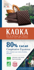 KAOKA Bio hořká čokoláda 80% Ekvádor 100 g