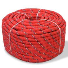 Greatstore Námořní lodní lano, polypropylen, 8 mm, 100 m, červené