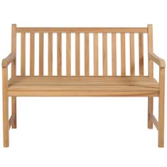 Greatstore Zahradní lavice s modrou poduškou 120 cm masivní teak