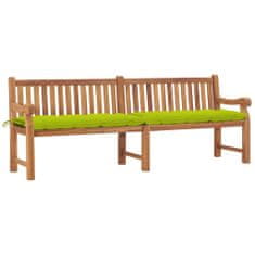 Greatstore Zahradní lavice s poduškou 240 cm masivní teak