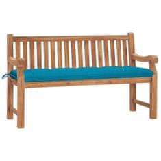 Greatstore Zahradní lavice s poduškou 150 cm masivní teak