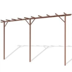 Greatstore Pergola, dřevoplast, hnědá, 400x40x195 cm