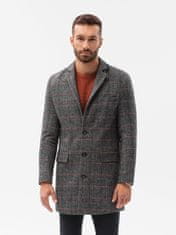 OMBRE Pánský crombie coat Alian černá XL