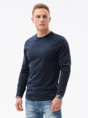 OMBRE Pánské basic tričko s dlouhým rukávem Hippolyt navy M