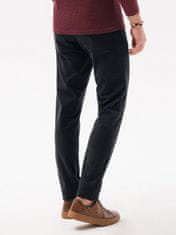 OMBRE Ombre Pánské chino kalhoty P1059 - černá - XL