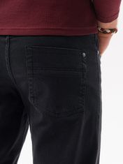 OMBRE Ombre Pánské chino kalhoty P1059 - černá - M