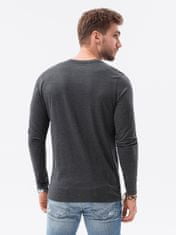 OMBRE Ombre Pánská tričko s dlouhým rukávem bez potisku L136 - grafitová - M
