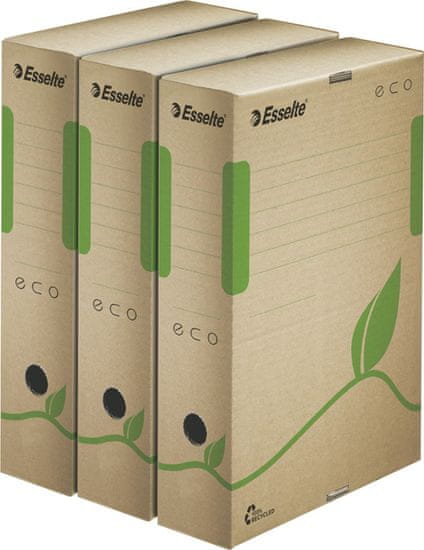 Esselte Archivní boxy a kontejnery Esselte ECO - box archivní / hřbet 8 cm / hnědá