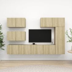 Greatstore 6dílný set TV skříněk dub sonoma dřevotříska