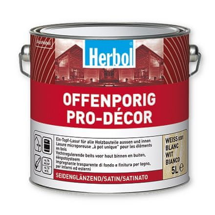 Herbol Offenporig Pro-Décor 2,5 l - jasan - lazura na dřevo