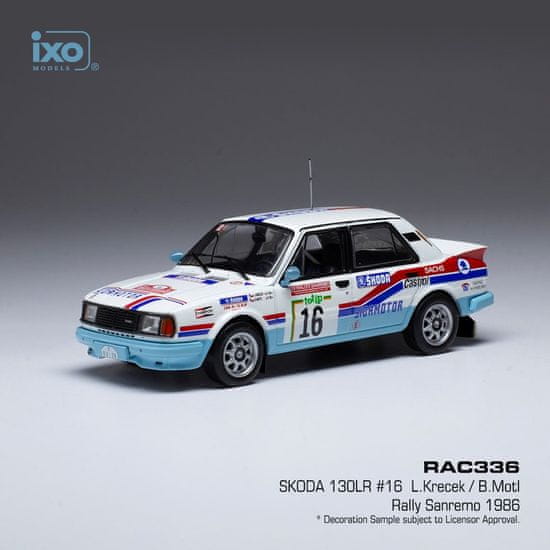 IXO MODELS Škoda 130 LR no.16 Rallye Sanremo 1986 Ladislav Křeček/Bořivoj Motl IXO 1:43