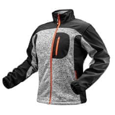 NEO TOOLS Pletená pracovní softshell bunda, černo-şedá, Velikost XXXL/60