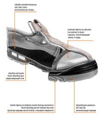 NEO TOOLS Bezpečnostní sandále s1 src, semiş, hnědé, Velikost 44