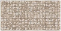3D obkladový omyvatelný panel PVC Mozaika hnědá se vzorem (480 x 955 mm)