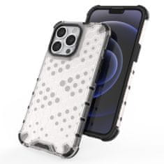 OEM Honeycomb pancéřové pouzdro se silikonovým rámem pro iPhone 13 Pro 6.1" transparent