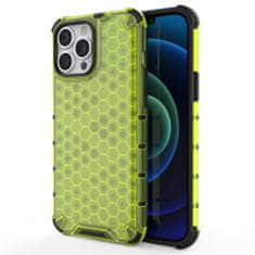 OEM Honeycomb pancéřové pouzdro se silikonovým rámem pro iPhone 13 Pro MAX 6.7" green