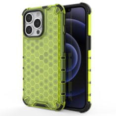 OEM Honeycomb pancéřové pouzdro se silikonovým rámem pro iPhone 13 Pro 6.1" green