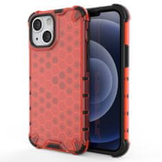 OEM Honeycomb pancéřové pouzdro se silikonovým rámem pro iPhone 13 Mini 5.4" red