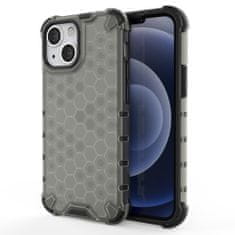 OEM Honeycomb pancéřové pouzdro se silikonovým rámem pro iPhone 13 Mini 5.4" black