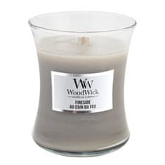 Woodwick Svíčka oválná váza , Oheň v krbu, 275 g