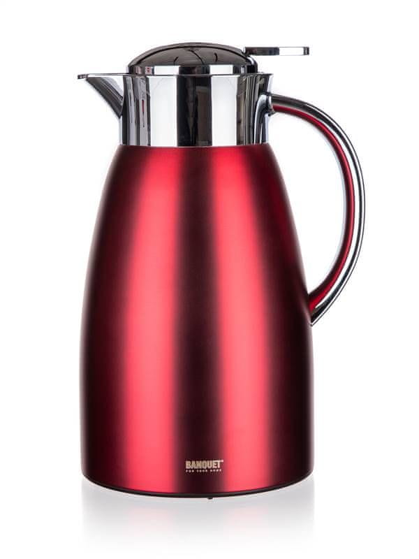 Banquet Termoska nerezová METALLIC Red 1,5 l