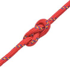 Greatstore Námořní lodní lano, polypropylen, 10 mm, 50 m, červené
