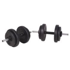 Vidaxl Sada činek barbell a dumbbell 90 kg